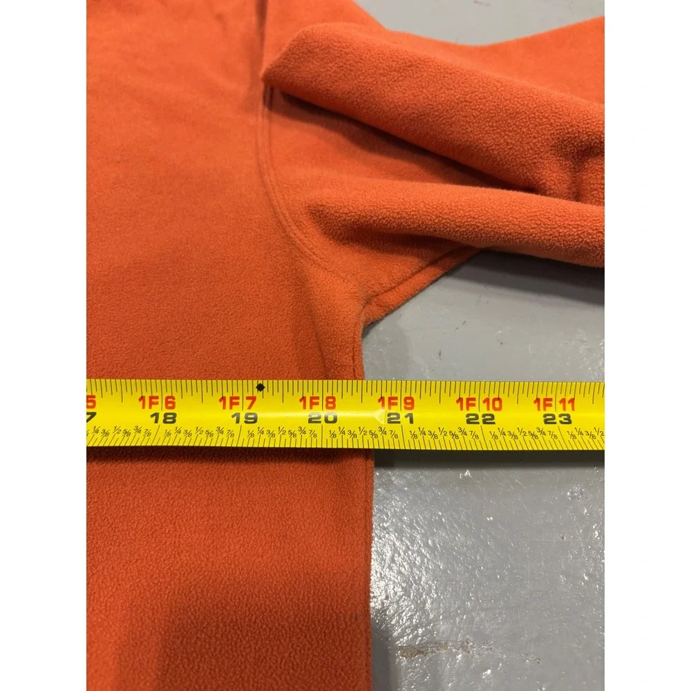 The North Face Mens Orange Microfleece Long Sleeve Crew Neck Pullover Top Size M - Picture 4 of 6